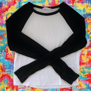 Soft Black and White Long Sleeve Tee